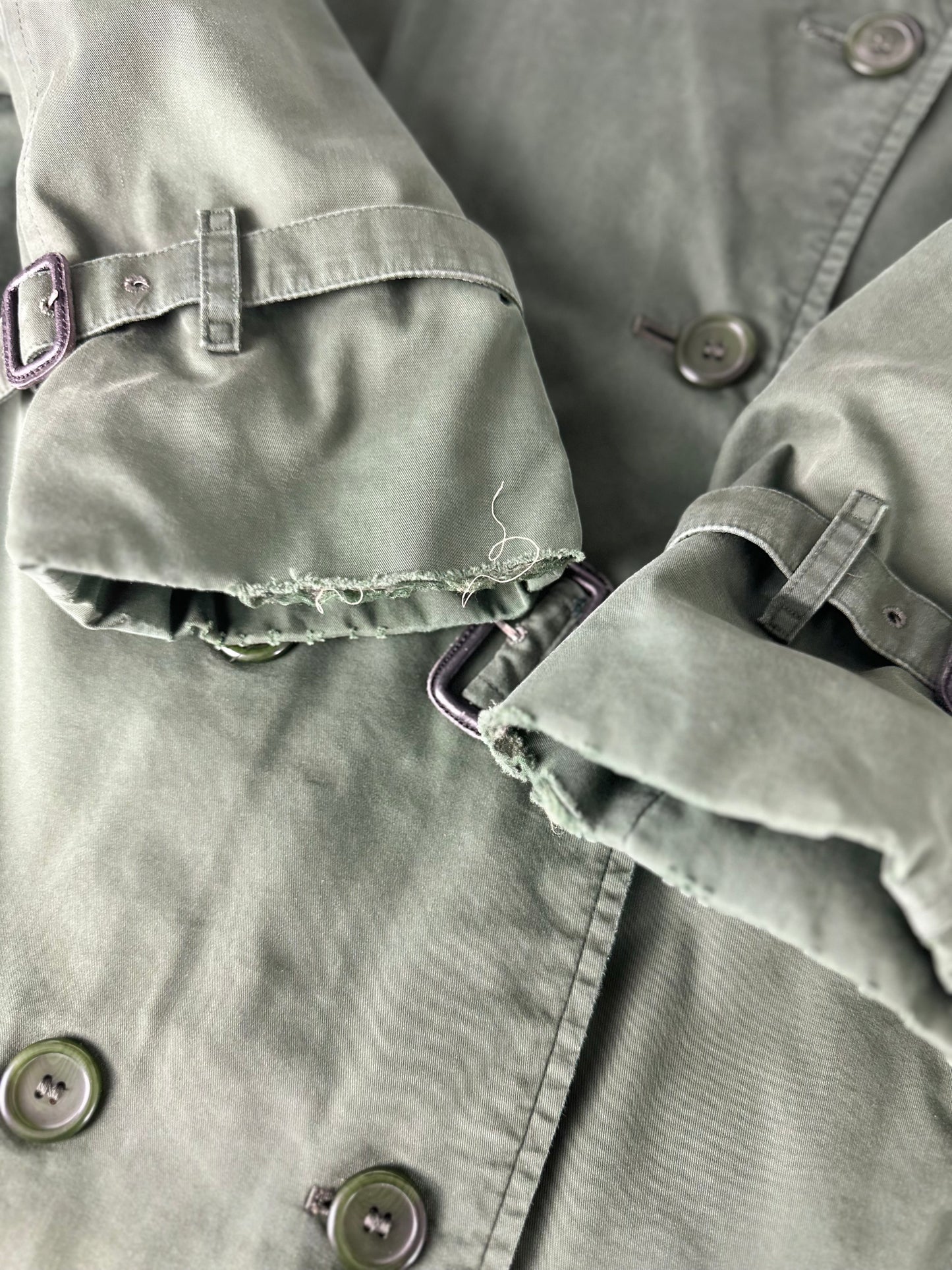Vintage Burberry Trench Coat Size 12 M With Lining