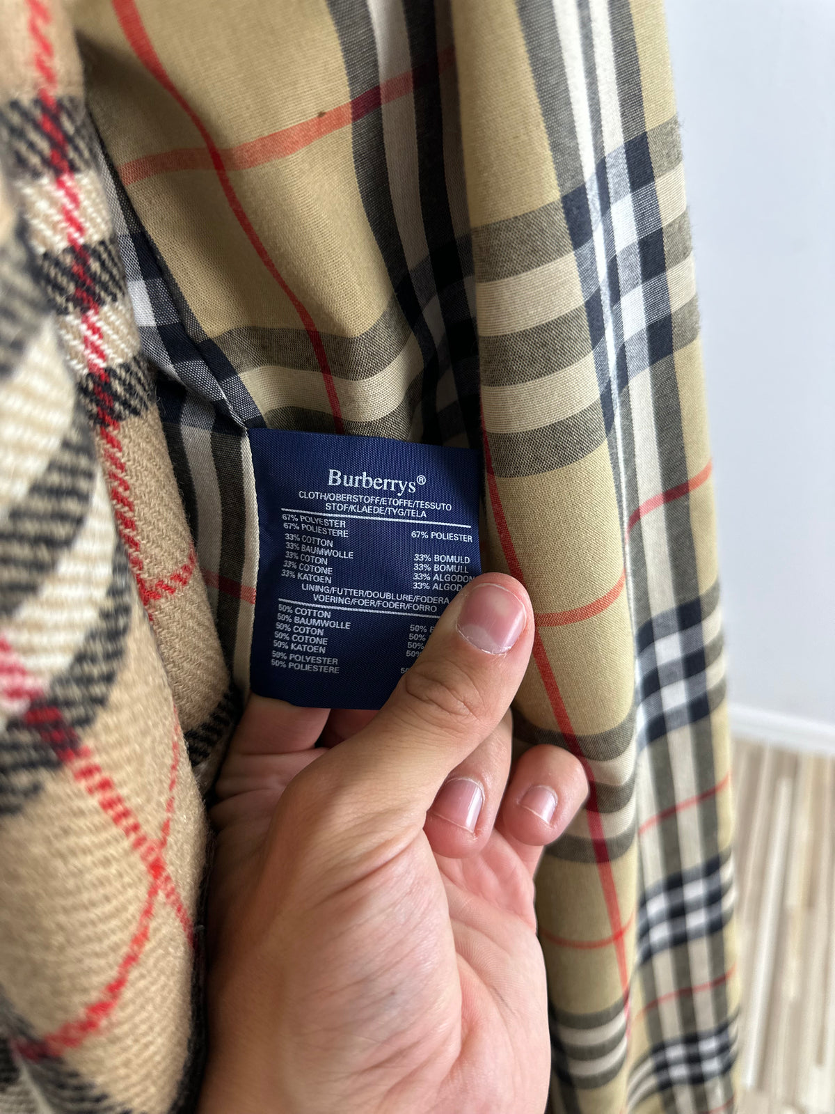 Vintage Burberry Car Coat Beige Size 16 XL With Lining