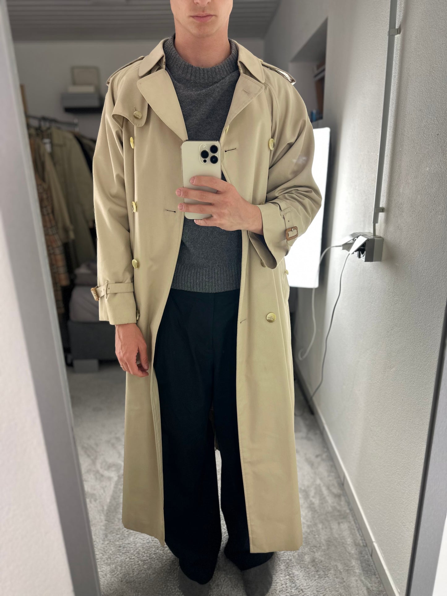 Vintage Burberry Trench Coat Size 16 XL