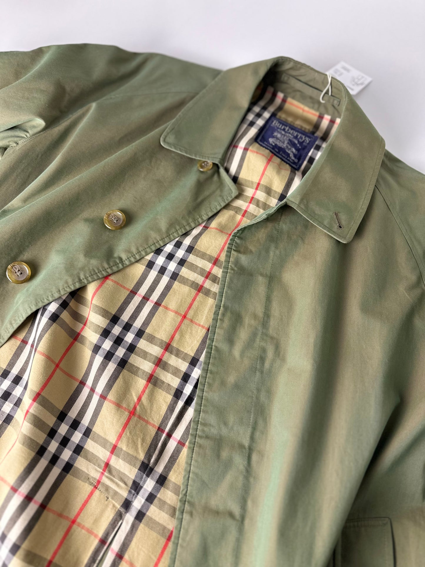 Vintage Burberry Car Coat Khaki Size 46 S