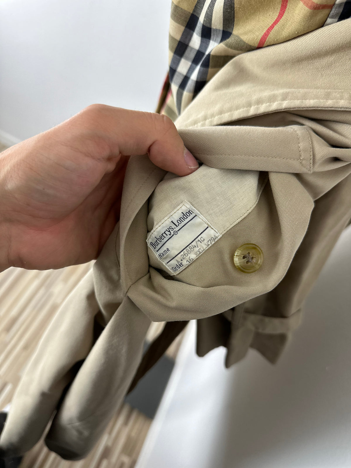 Vintage Burberry Trench Coat Beige Size 12 M