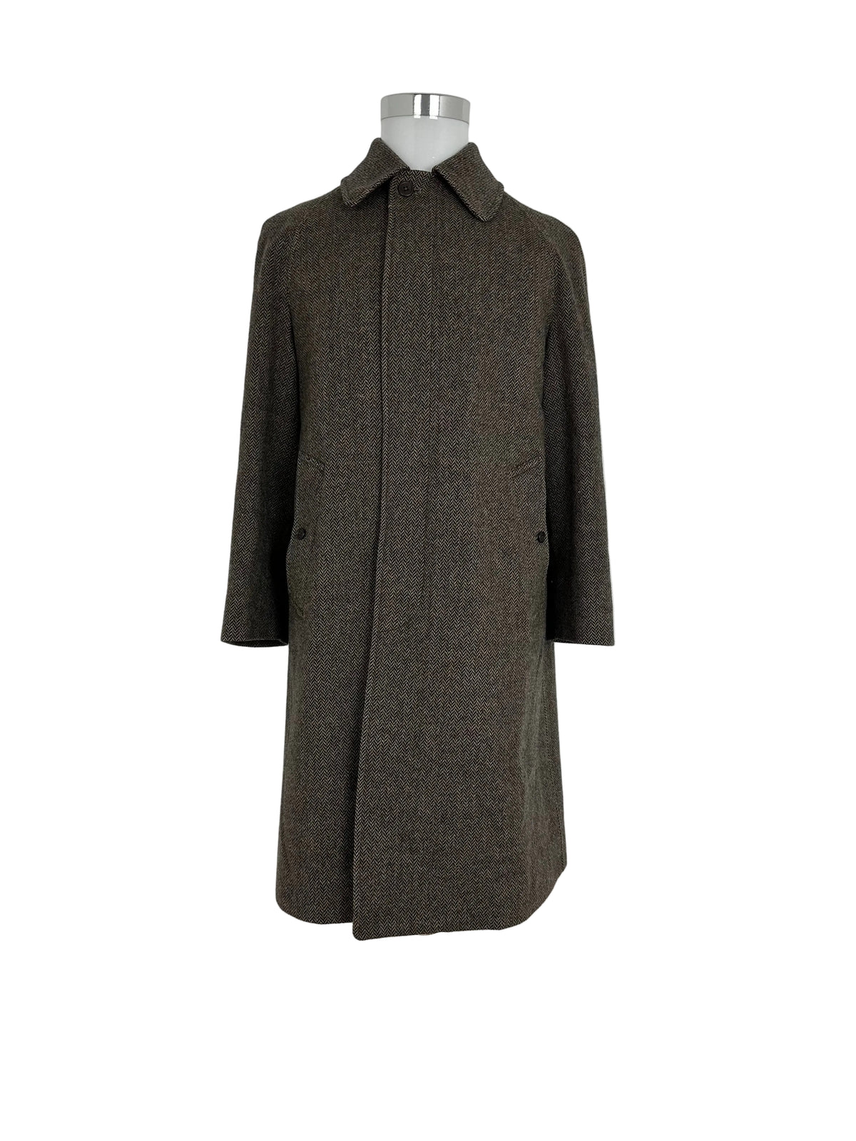 Vintage Burberry Wool Coat Brown Size 48 M