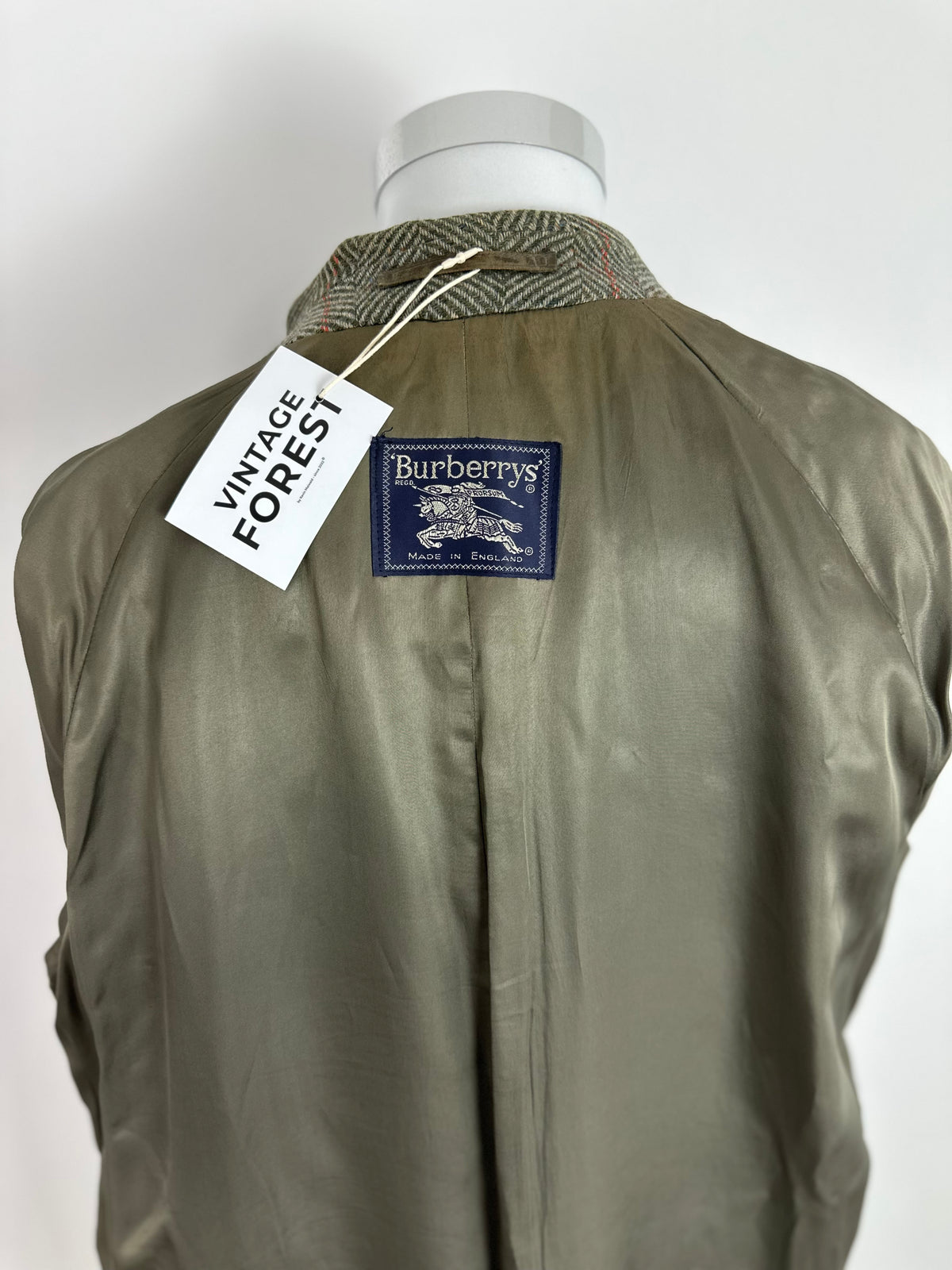 Vintage Burberry Wool Coat Khaki Size 52 L