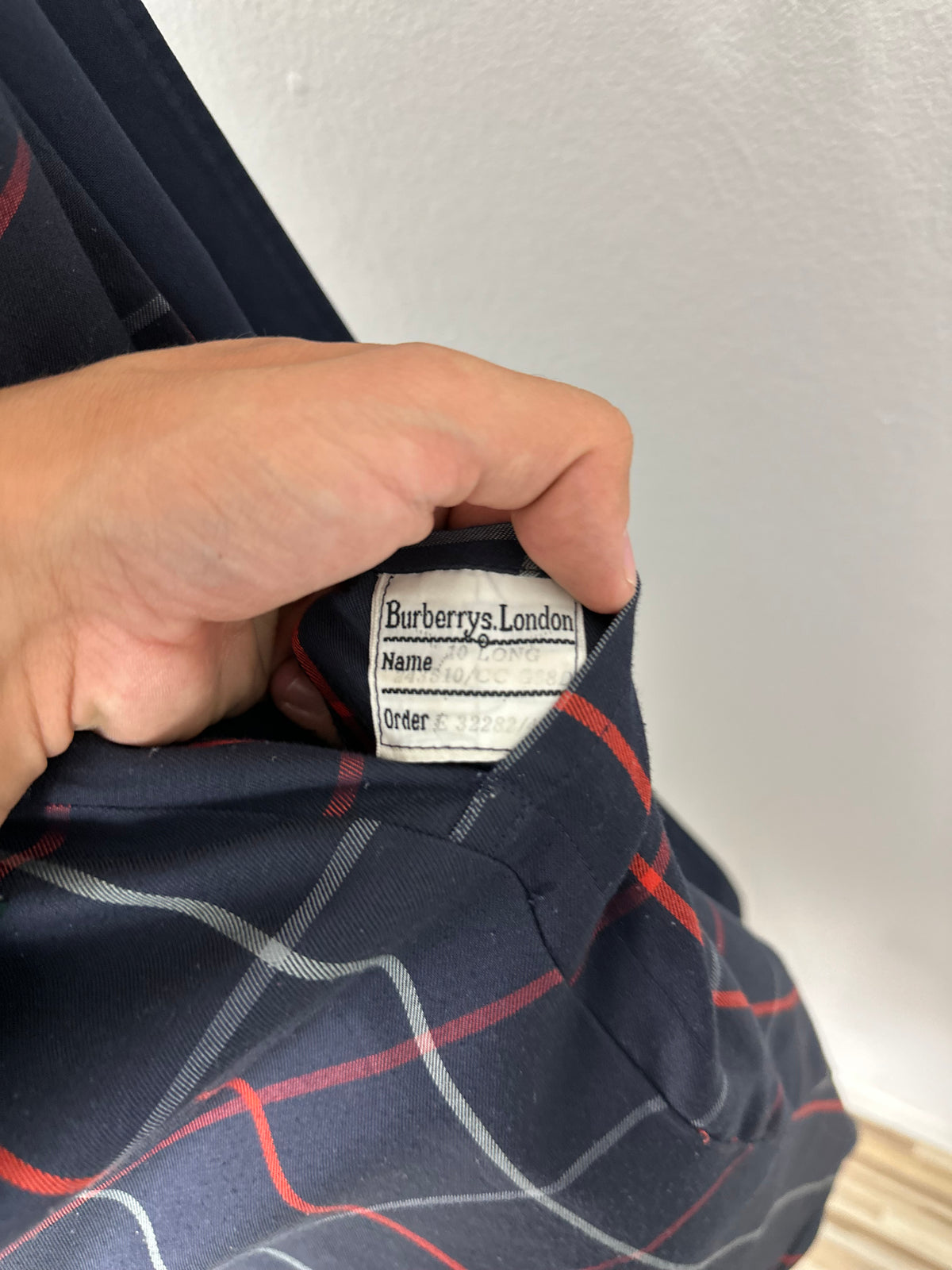 Vintage Burberry Car Coat Navy Size 14 L