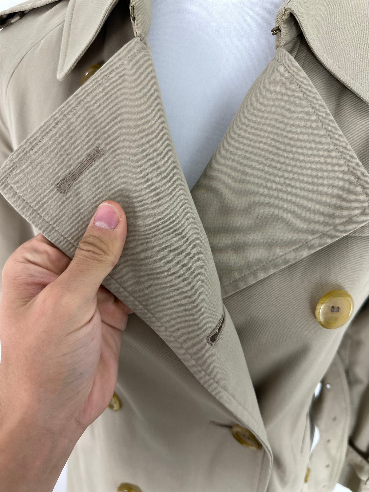 Vintage Burberry Trench Coat Beige Size 8 XS