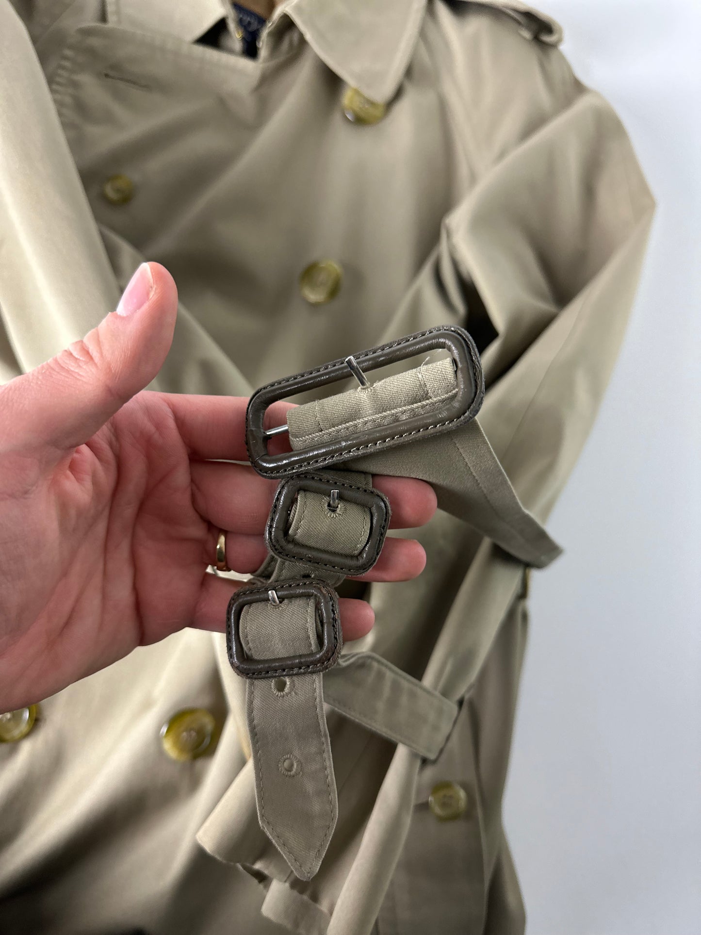 Vintage Burberry Trench Coat Beige Size 48 M With Lining