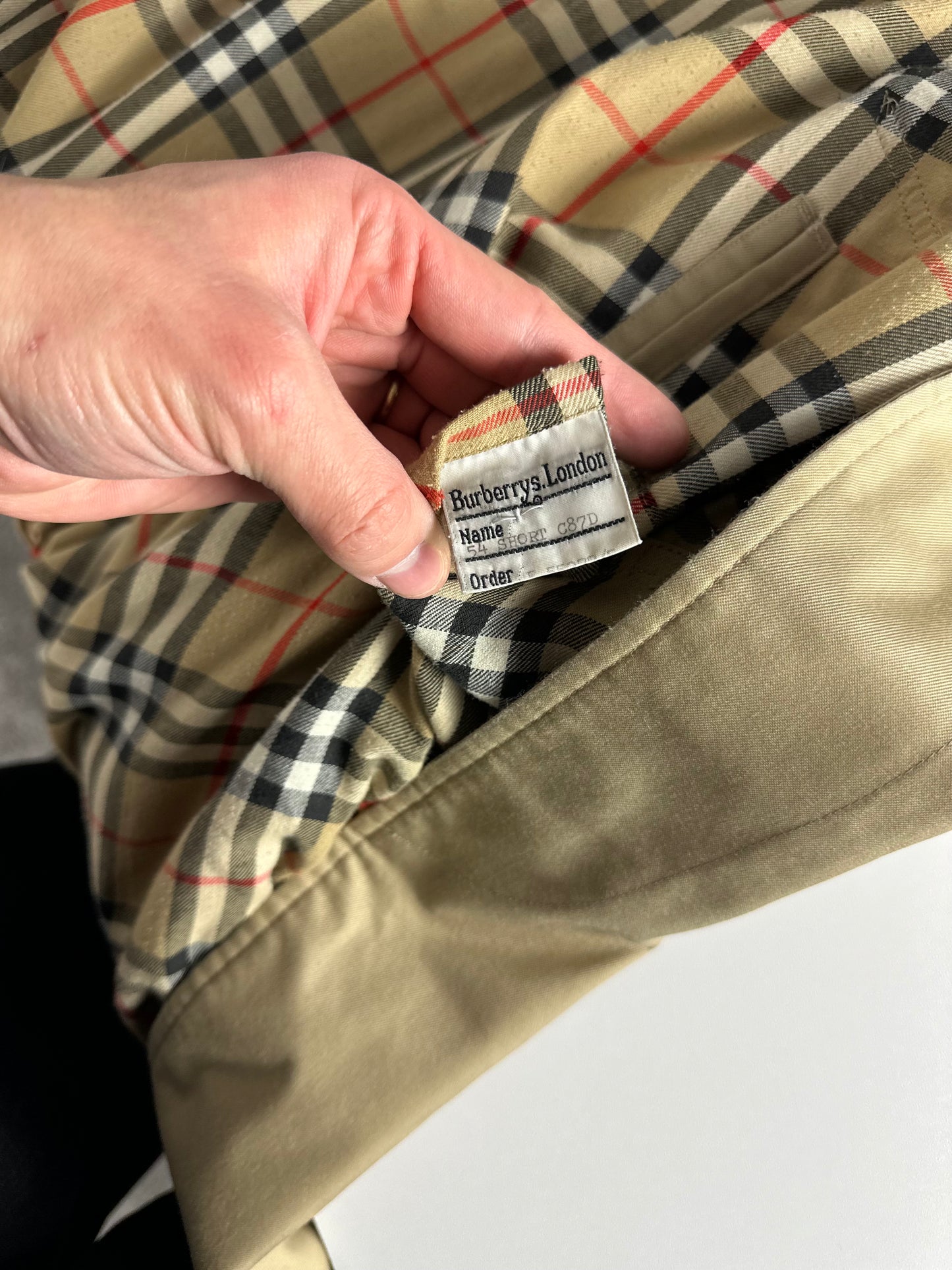 Vintage Burberry Car Coat Beige Size 54 XL