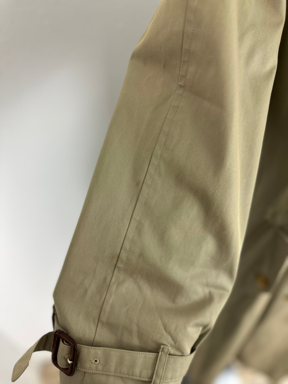 Vintage Burberry Trench Coat Beige Size 12 M With Lining