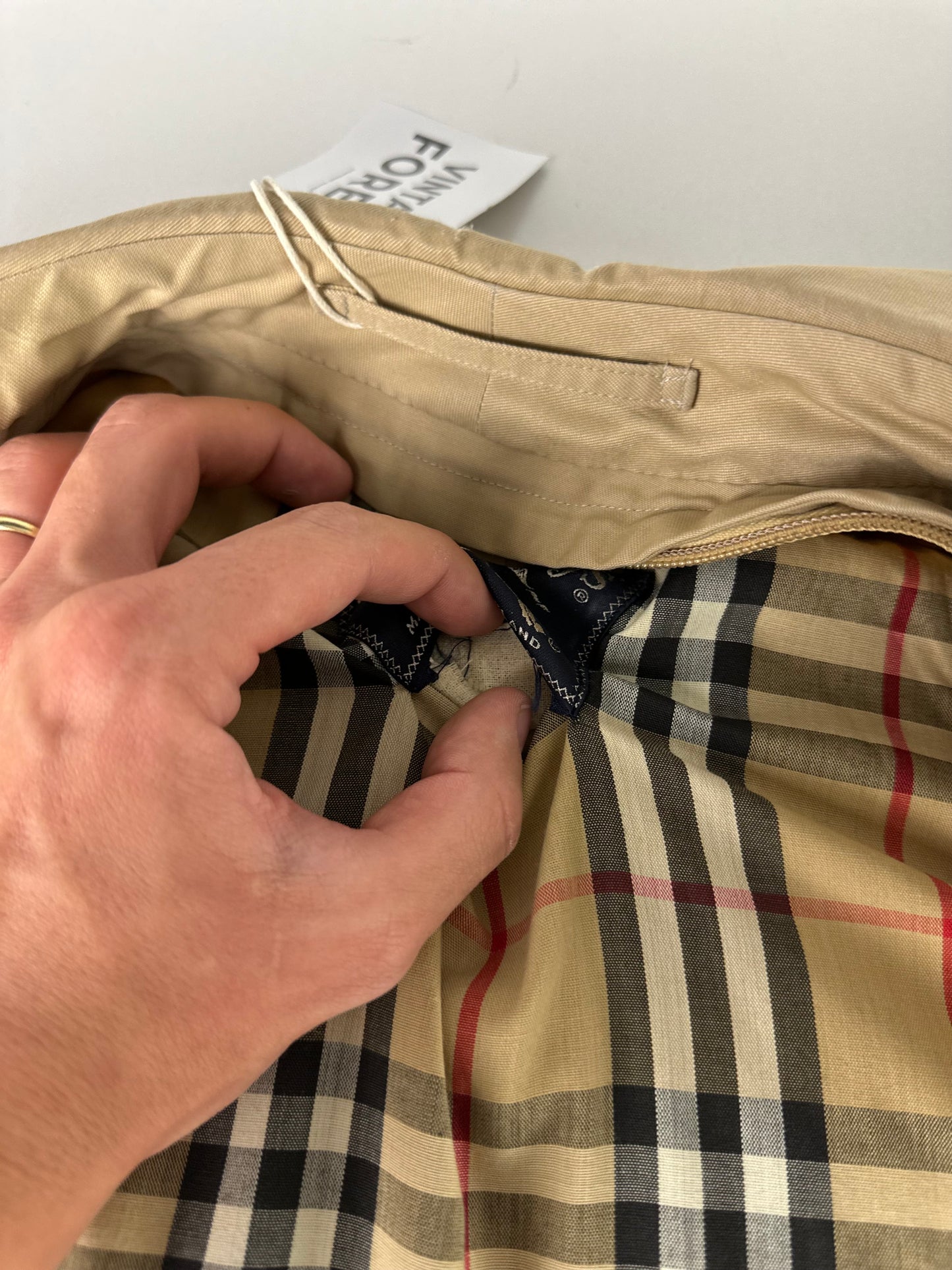 Vintage Burberry Car Coat Size 46 S With Lining