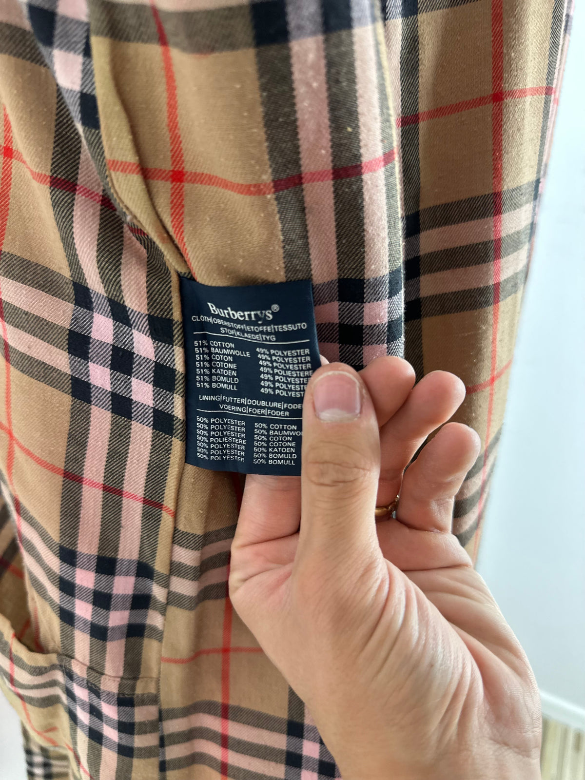 Vintage Burberry Trench Coat Red Size 14 L