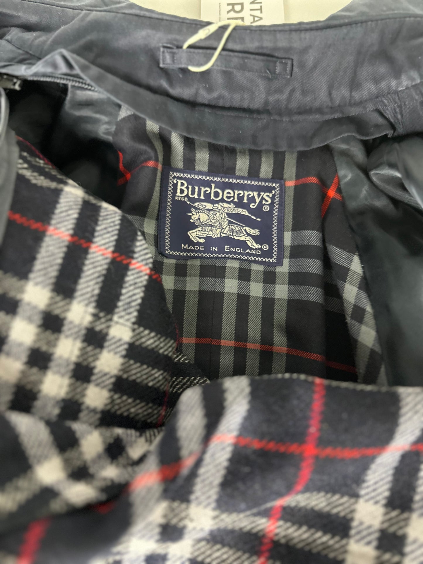 Vintage Burberry Trench Coat Navy Size 10 S With Lining