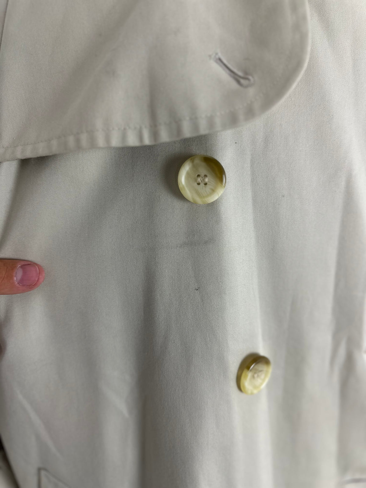 Vintage Burberry Trench Coat Creme Size 58 XXL
