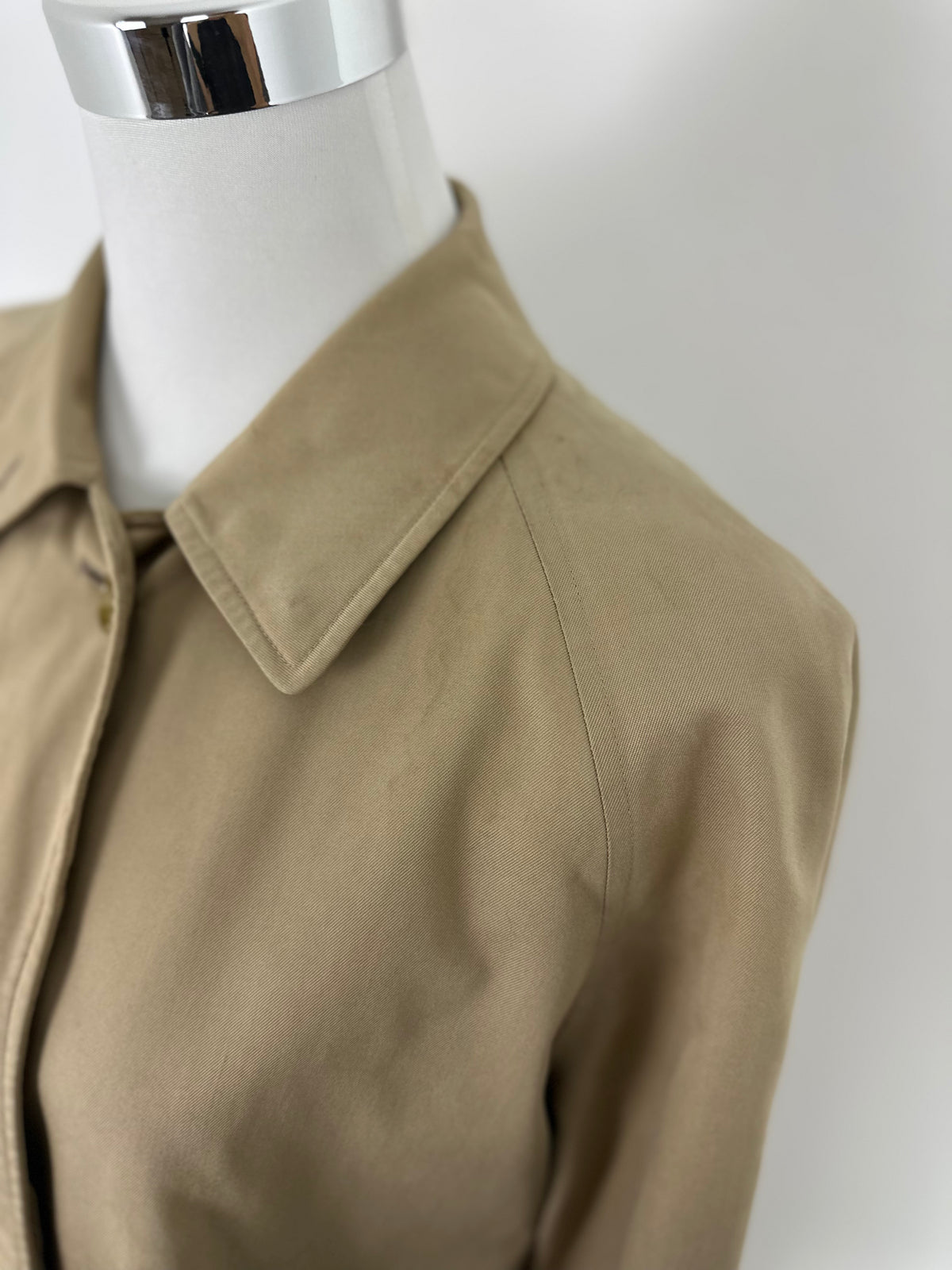 Vintage Burberry Car Coat Beige Size 12 M