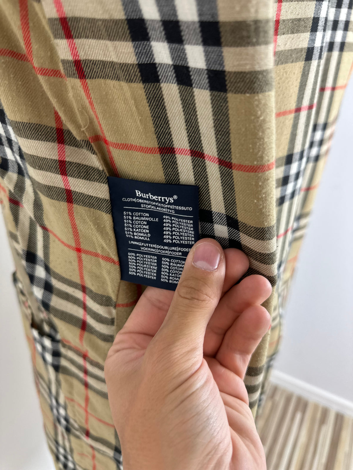 Vintage Burberry Car Coat Beige Size 48 M