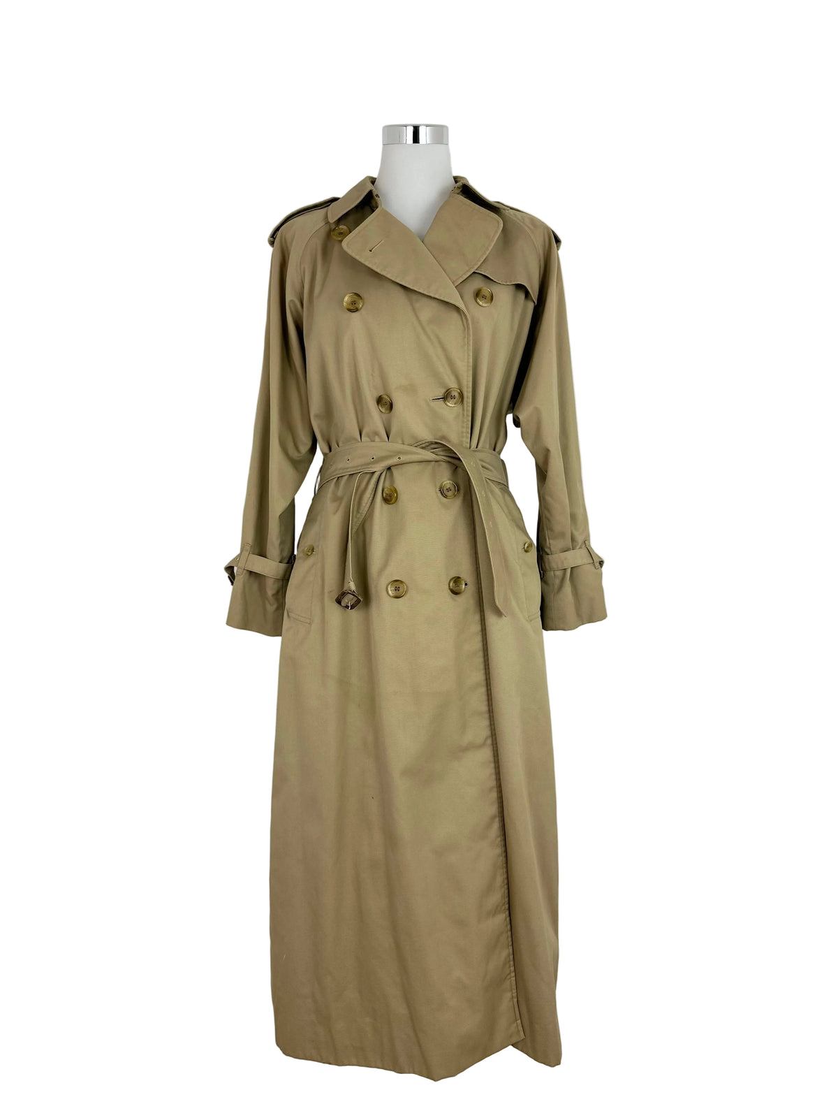 Vintage Burberry Trench Coat Beige Size 12 M