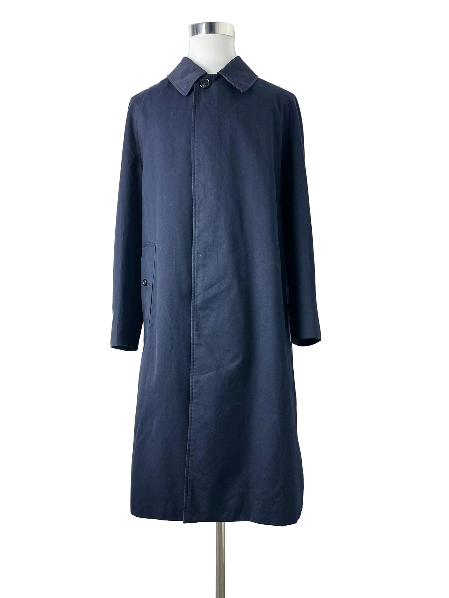 Vintage Burberry Car Coat Navy Size 48