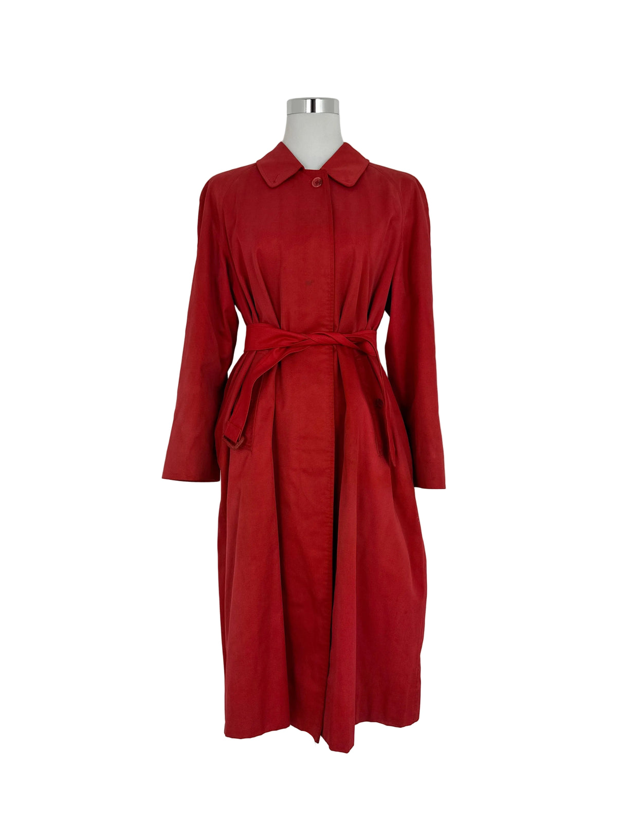 Vintage Burberry Trench Coat Red Size 14 L