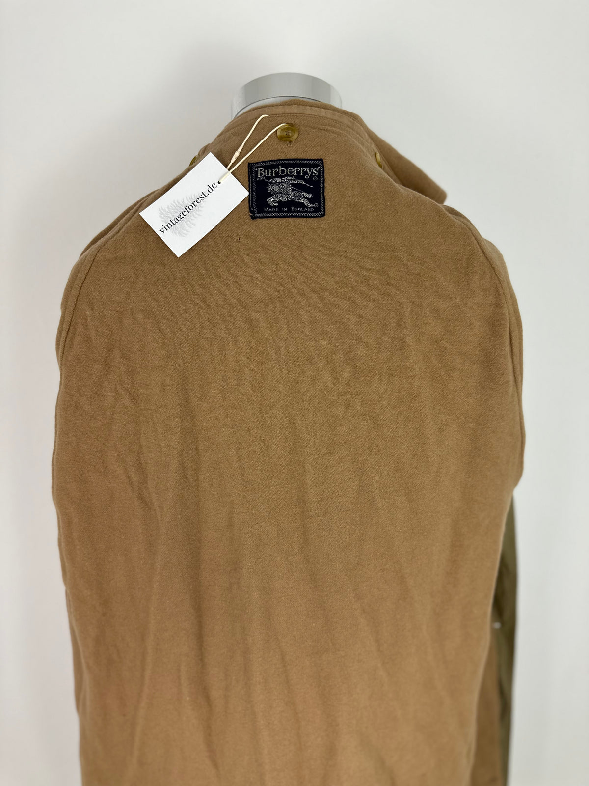 Vintage Burberry Trench Coat Oliv Size 52 L With Lining