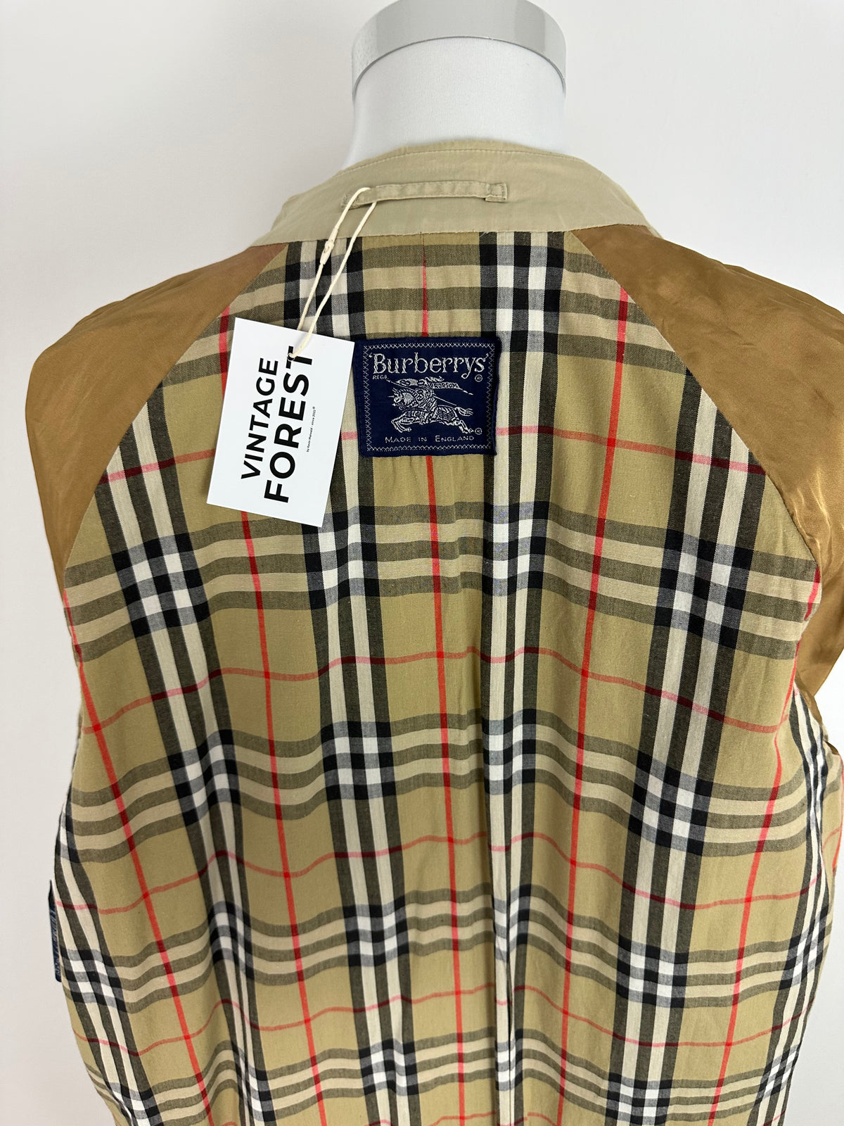 Vintage Burberry Car Coat Creme Size 52 L