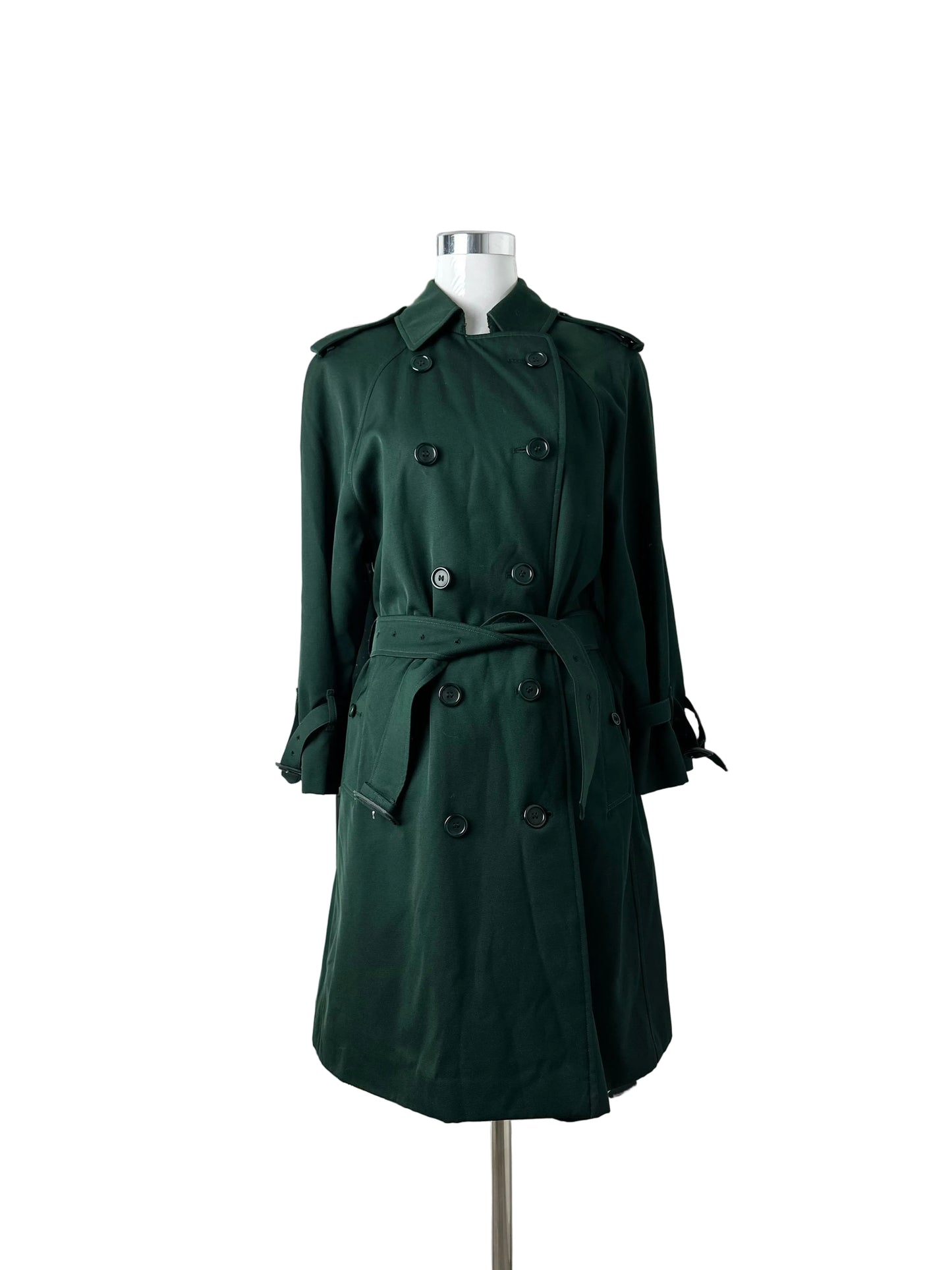 Vintage Burberry Trench Coat Green Size 10 S