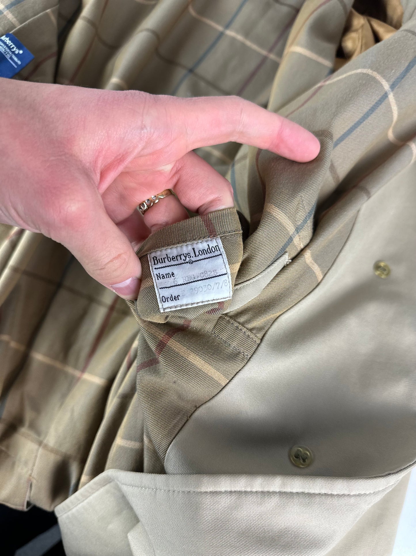 Vintage Burberry Car Coat Beige Size 6 XXS
