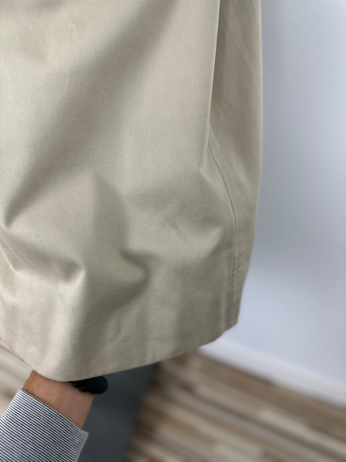 Vintage Burberry Car Coat Creme Size 58 XXL