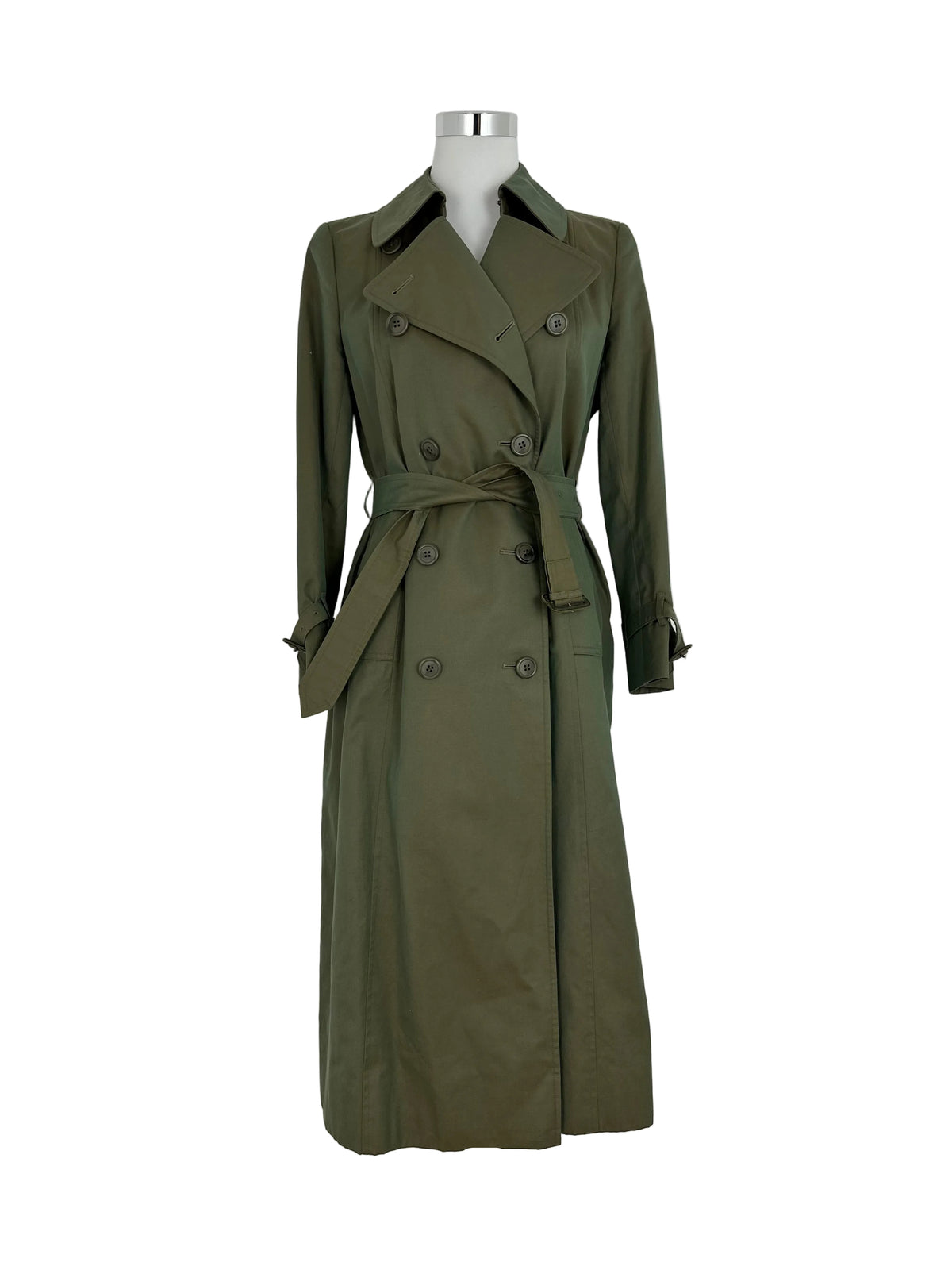 Vintage Burberry Trench Coat Khaki Size 6 XXS
