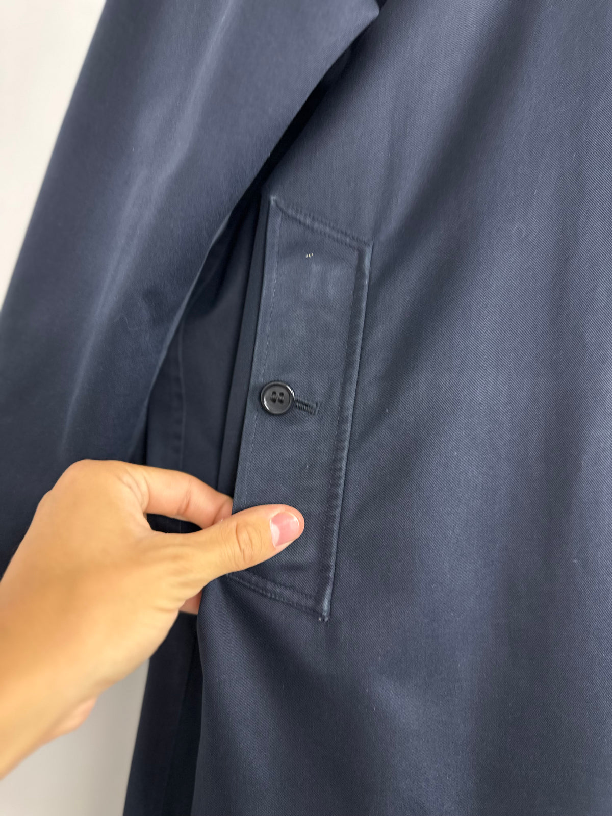 Vintage Burberry Car Coat Navy Size 14 L