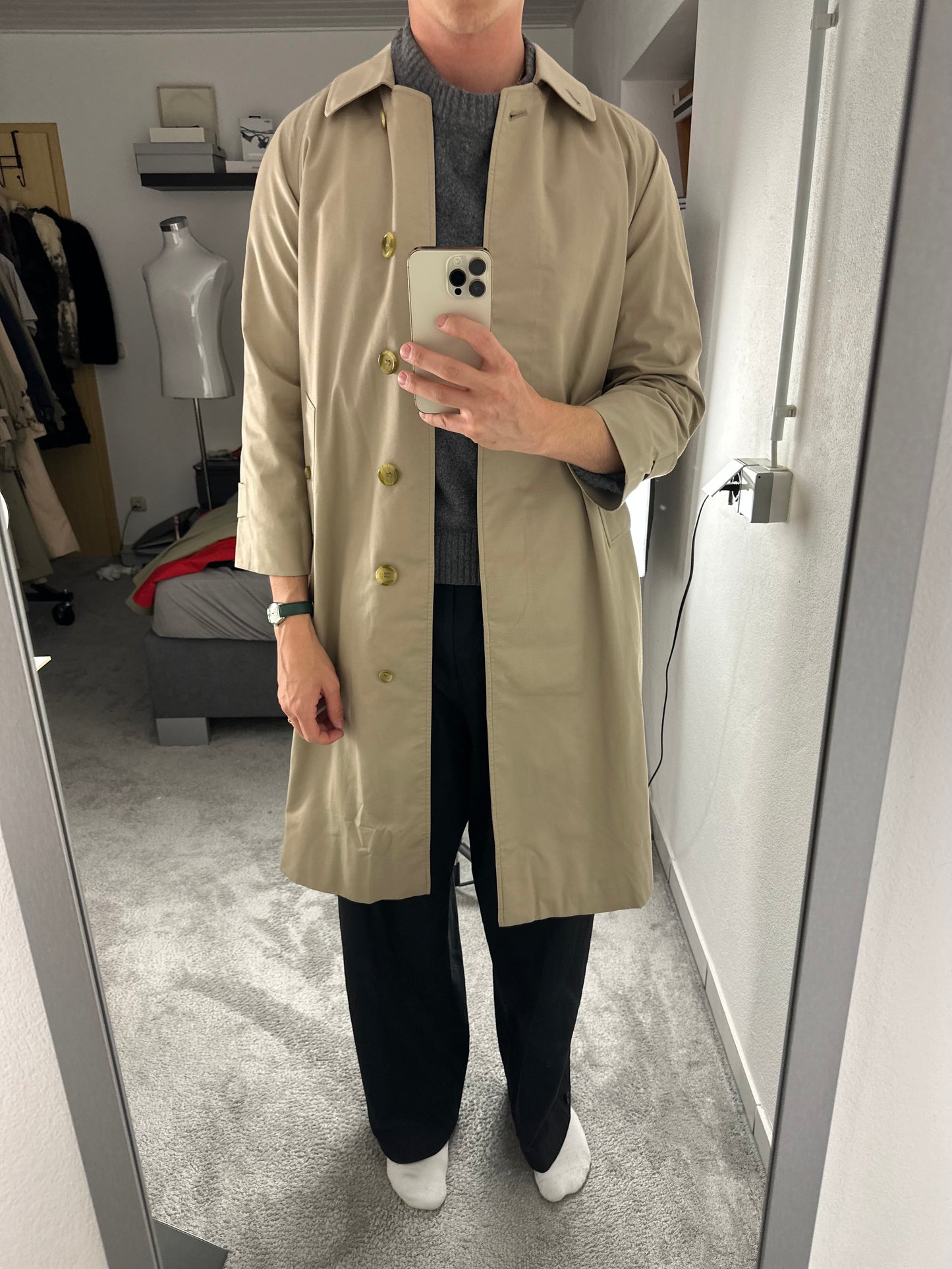 Vintage Burberry Car Coat Size 10 S