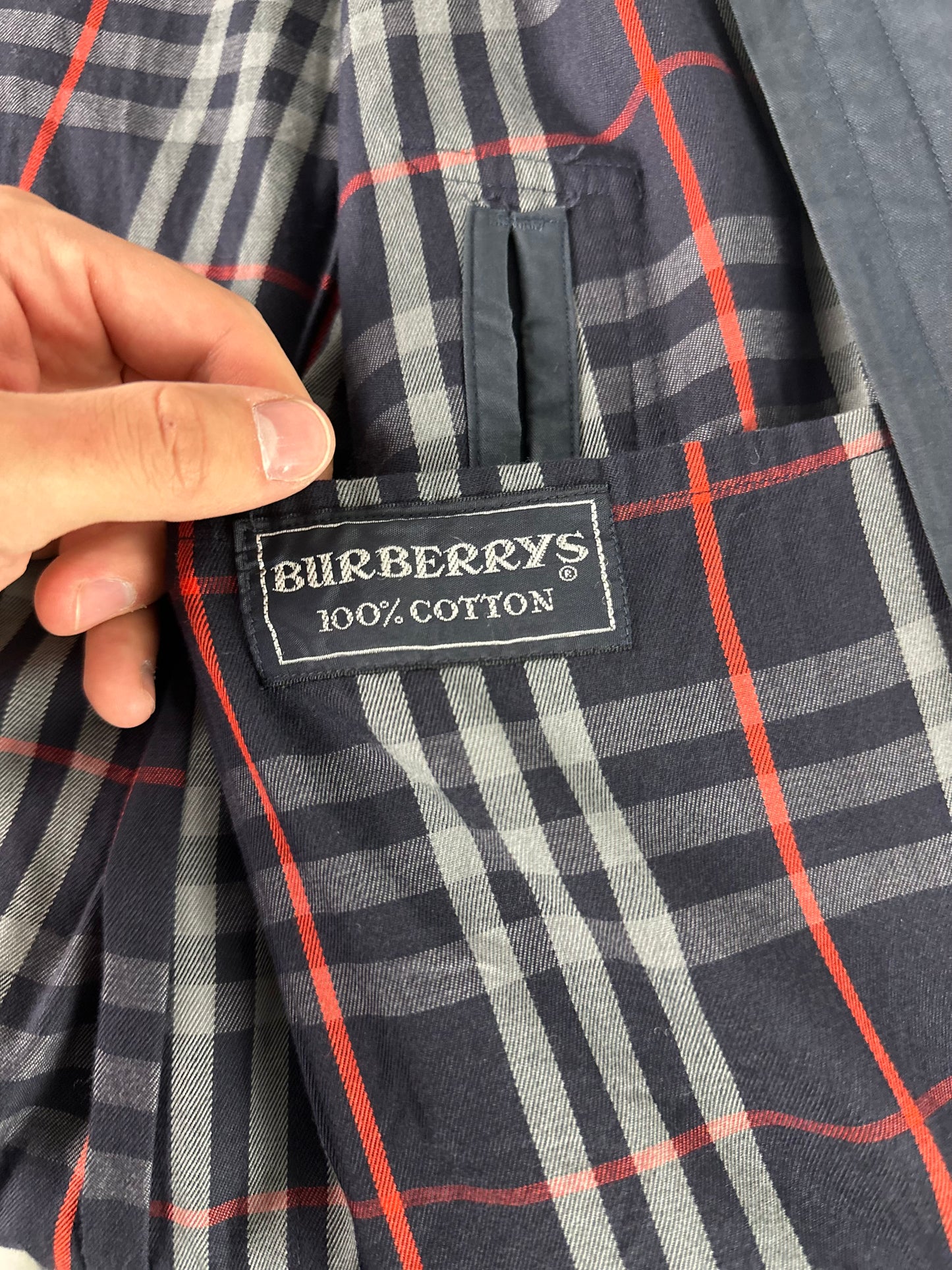 Vintage Burberry Car Coat Size 48 M With Lining