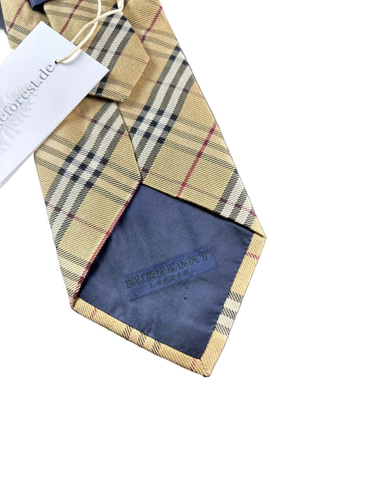 Vintage Burberry Nova Check Silk Tie