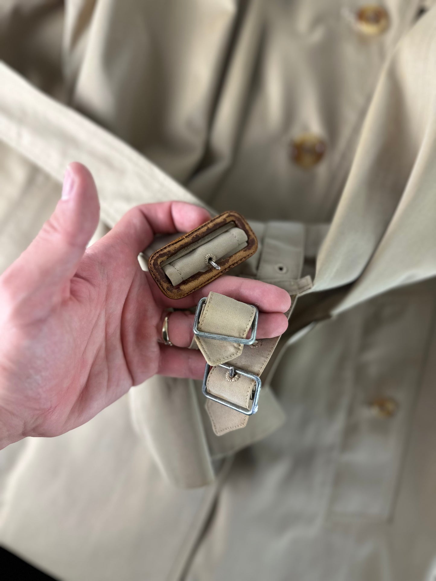 Vintage Burberry Trench Coat Size 12 M