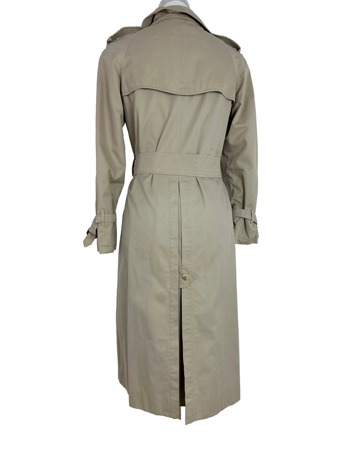 Vintage Burberry Trench Coat Creme Size 8 XS