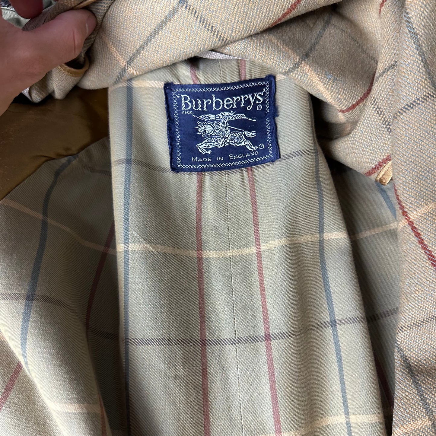 Vintage Burberry Trench Coat Khaki Size 12 M