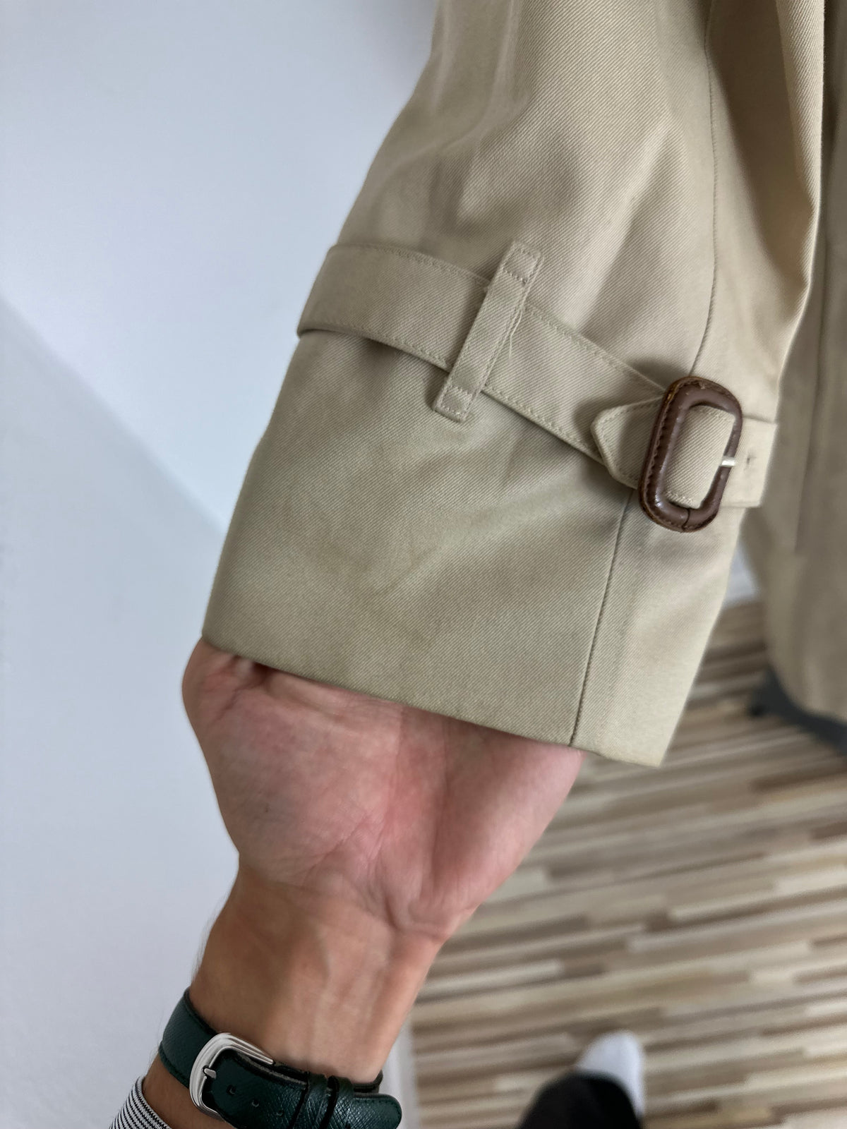 Vintage Burberry Trench Coat Creme Size 10 S