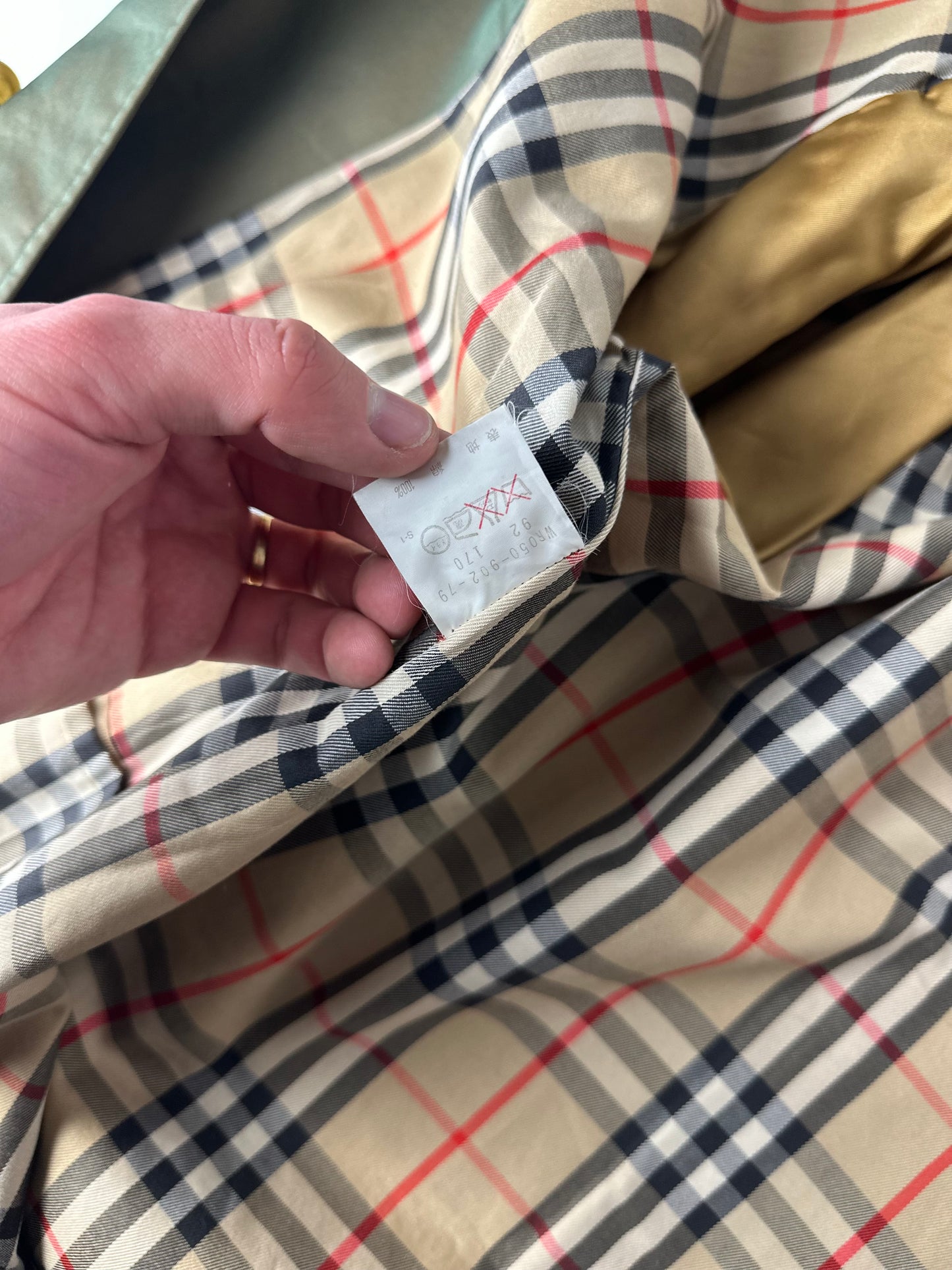 Vintage Burberry Car Coat Khaki Size 48 M