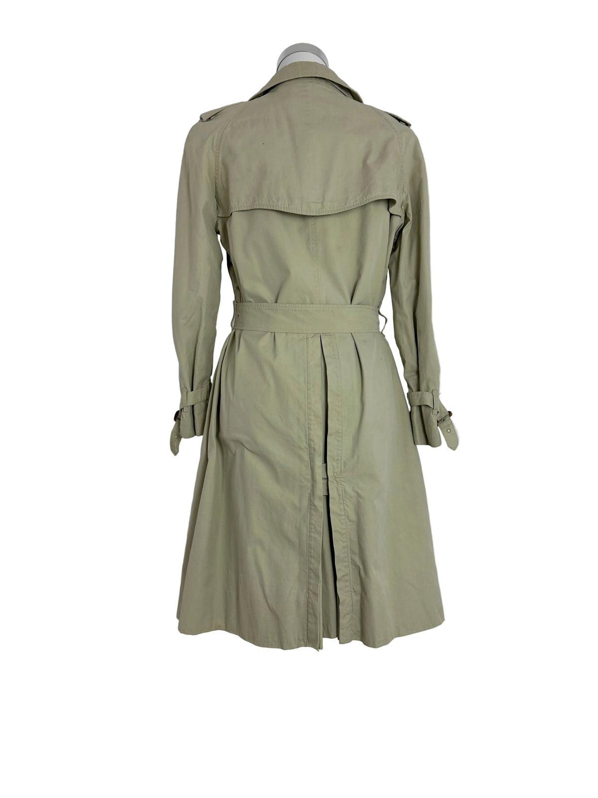 Vintage Burberry Trench Coat Creme Size 8 XS