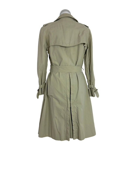 Vintage Burberry Trench Coat Creme Size 8 XS
