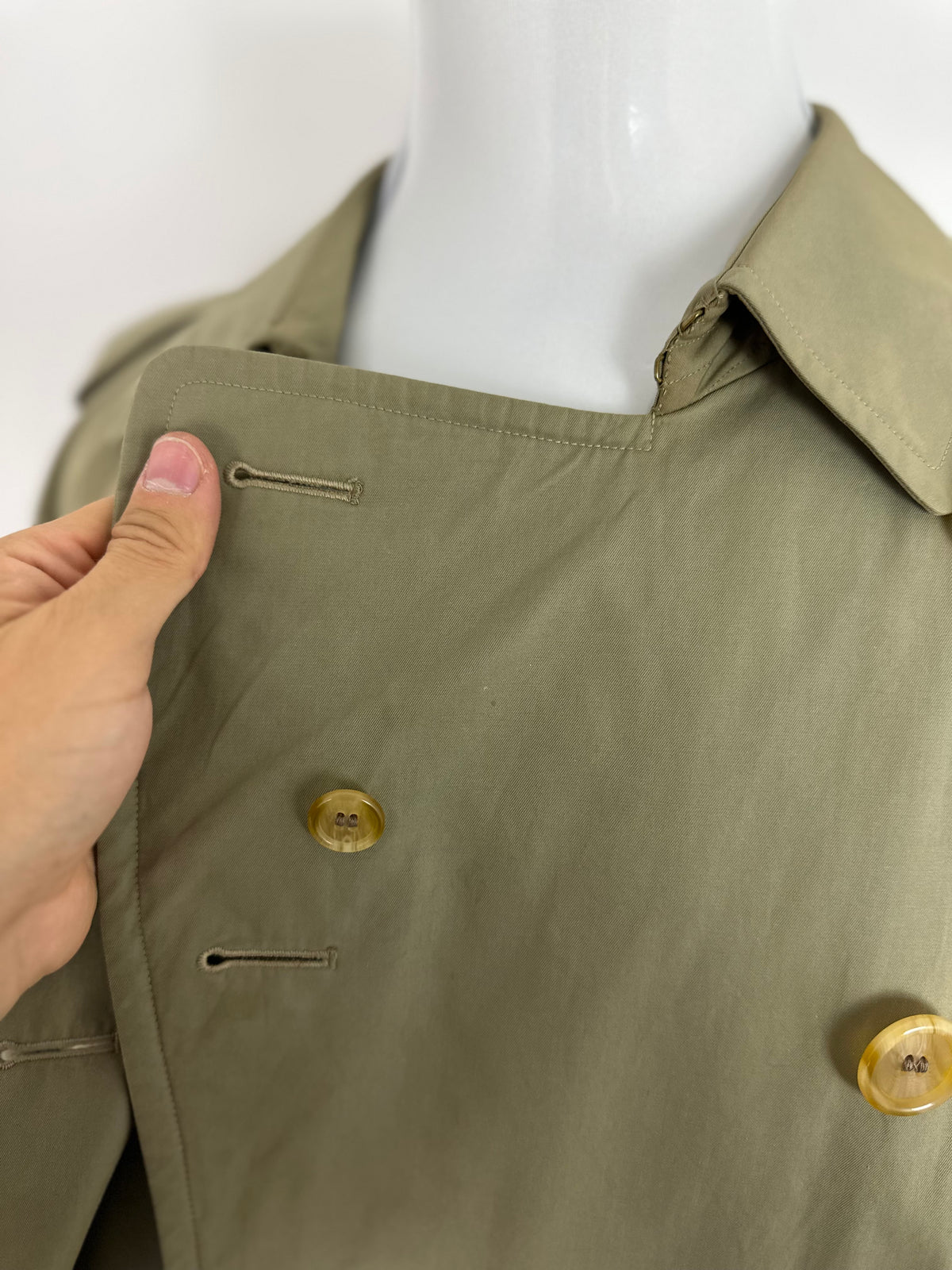 Vintage Burberry Trench Coat Oliv Size 48 M