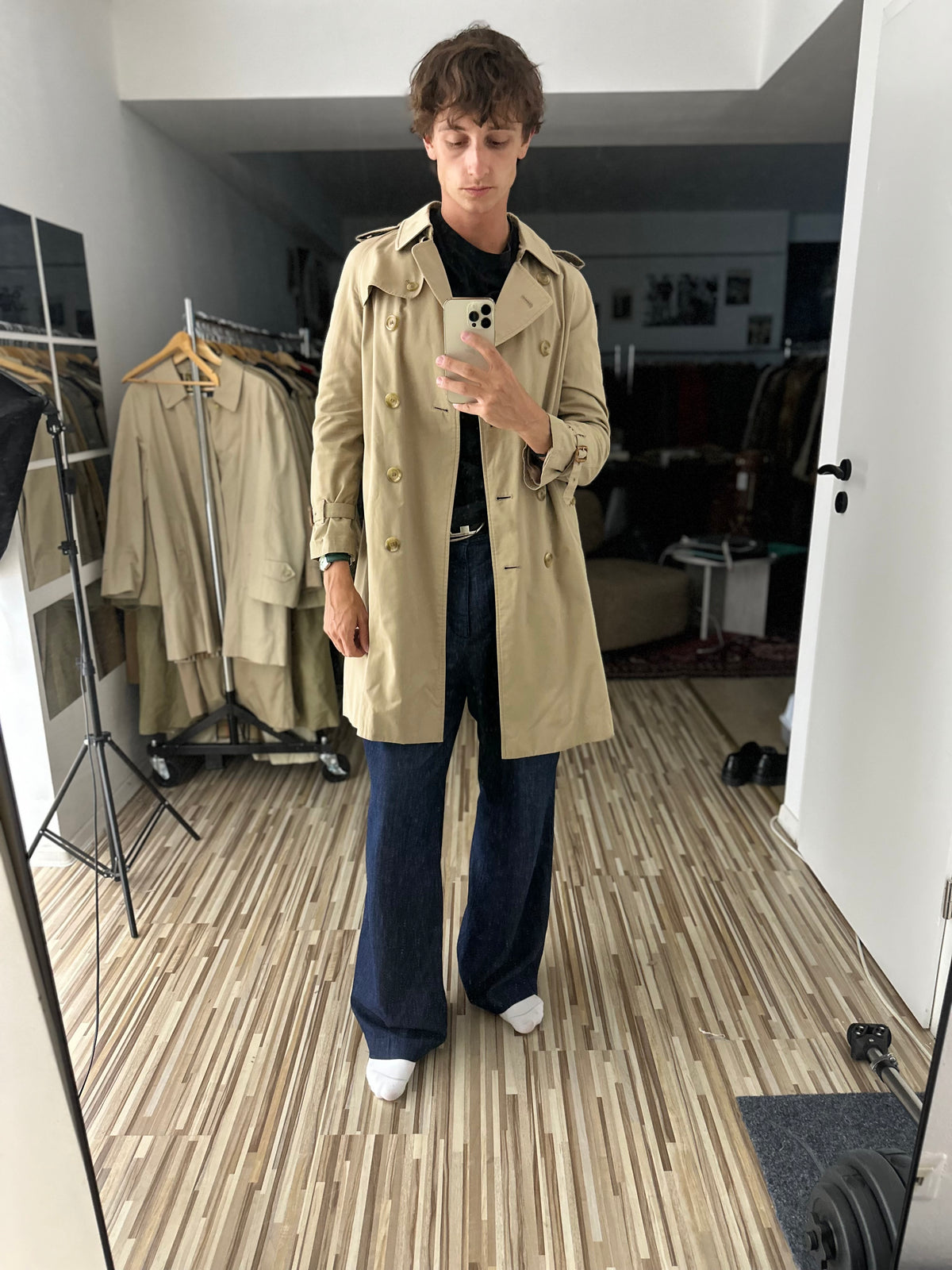 Vintage Burberry Trench Coat Beige Size 10 S
