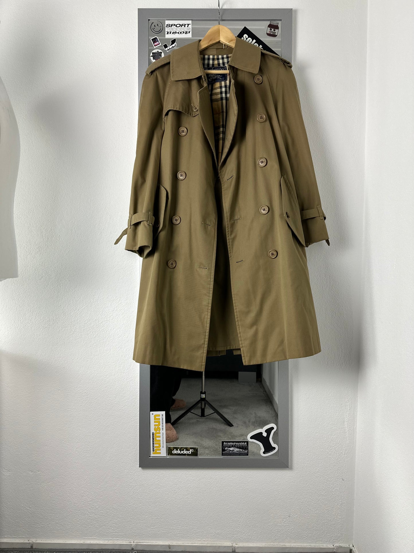 Vintage Burberry Trench Coat Mustard Size 44 XS