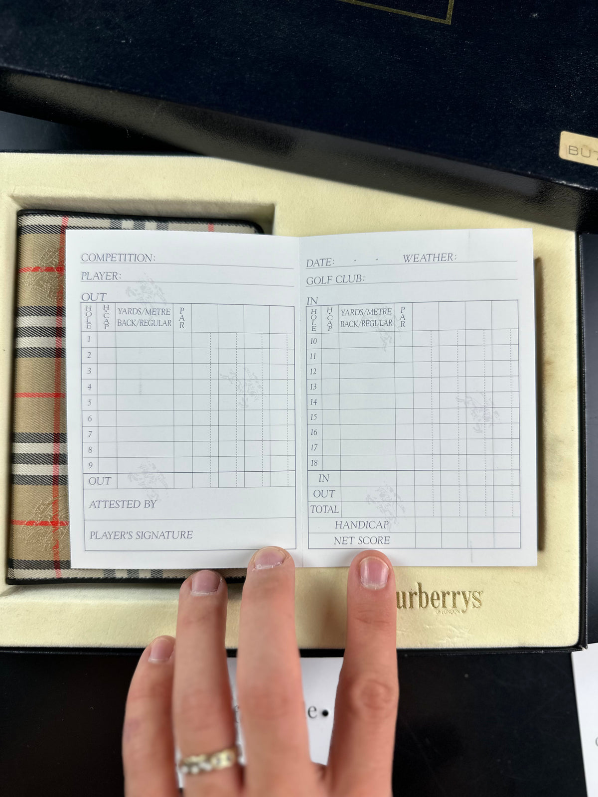Vintage Burberry Nova Check Agenda Planner Notebook Cover