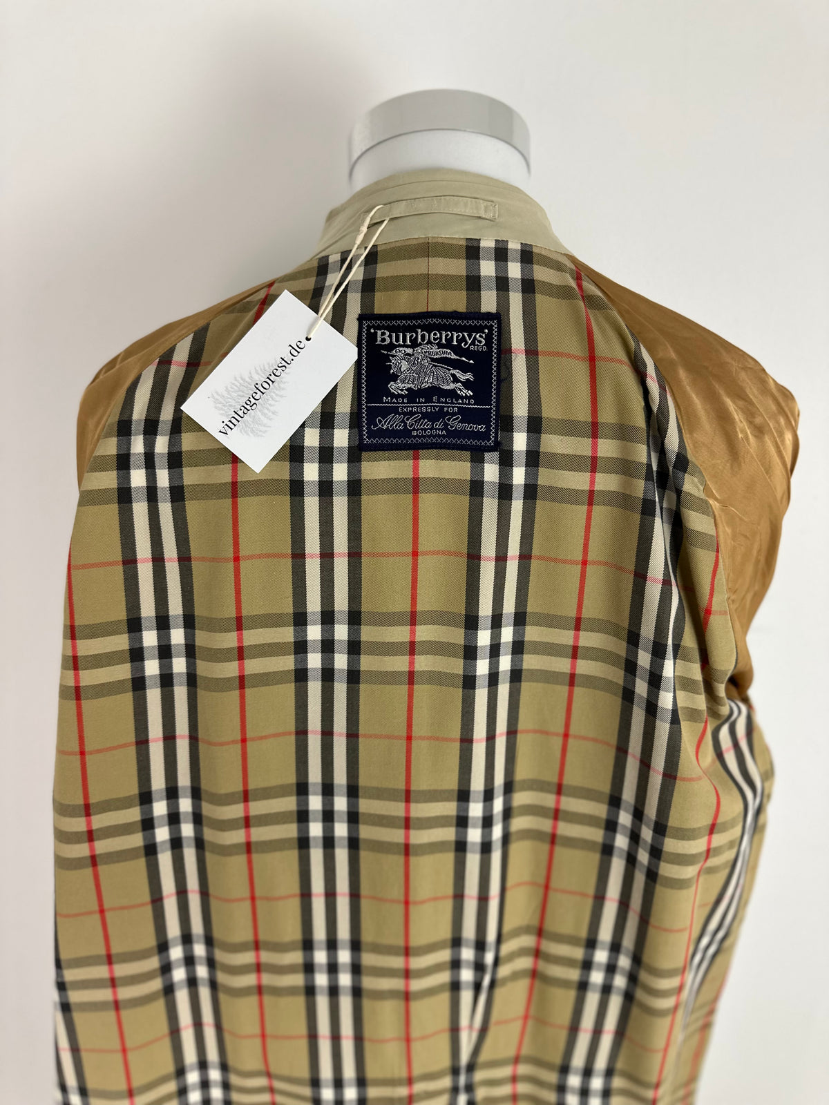 Vintage Burberry Car Coat Creme Size 58 XXL