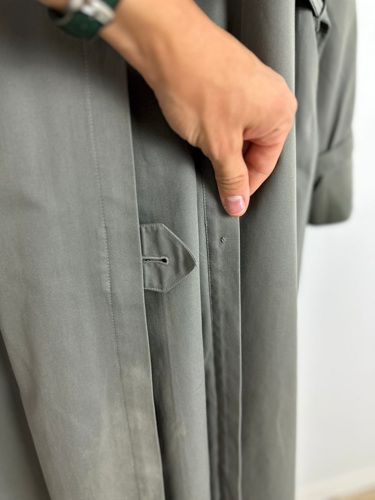 Vintage Burberry Trench Coat Grey Size 14 L