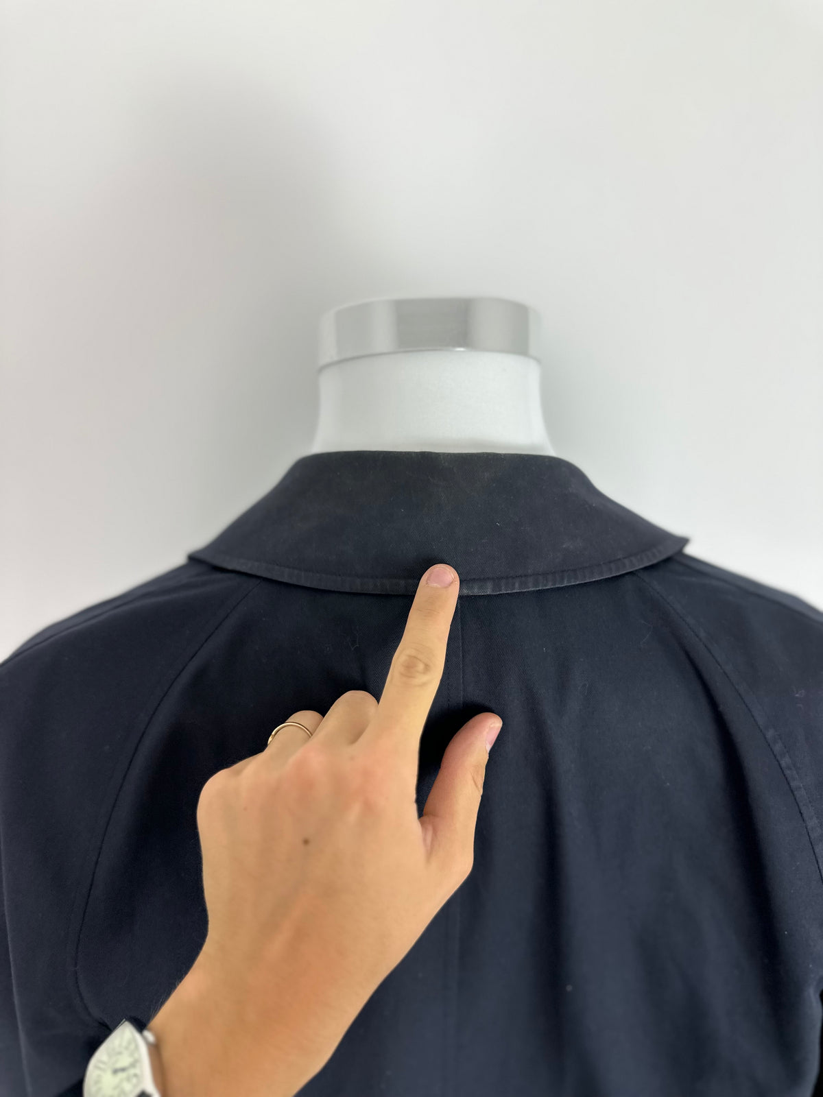 Vintage Burberry Car Coat Navy Size 52 L