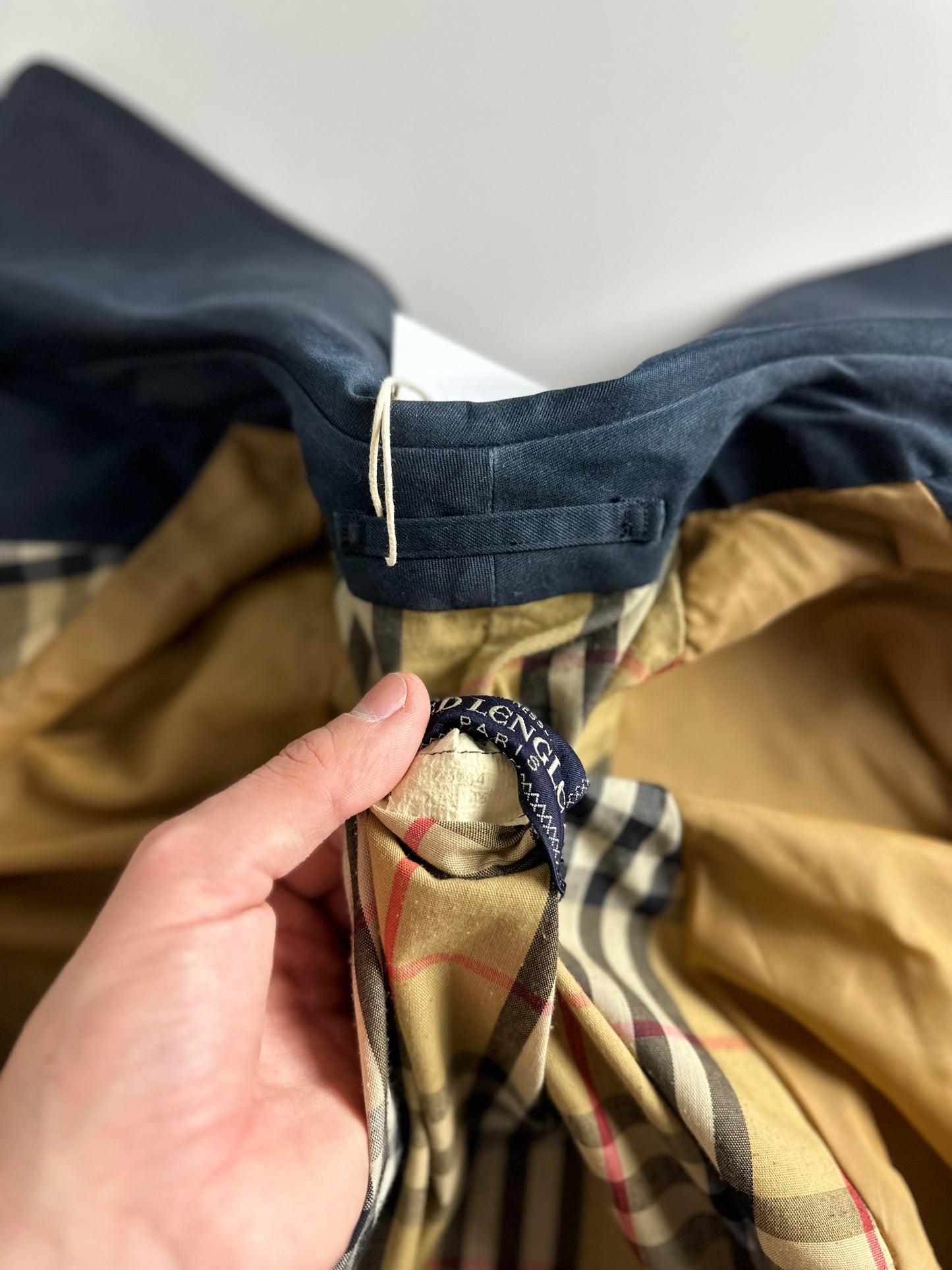 Vintage Burberry Car Coat Navy Size 48 M
