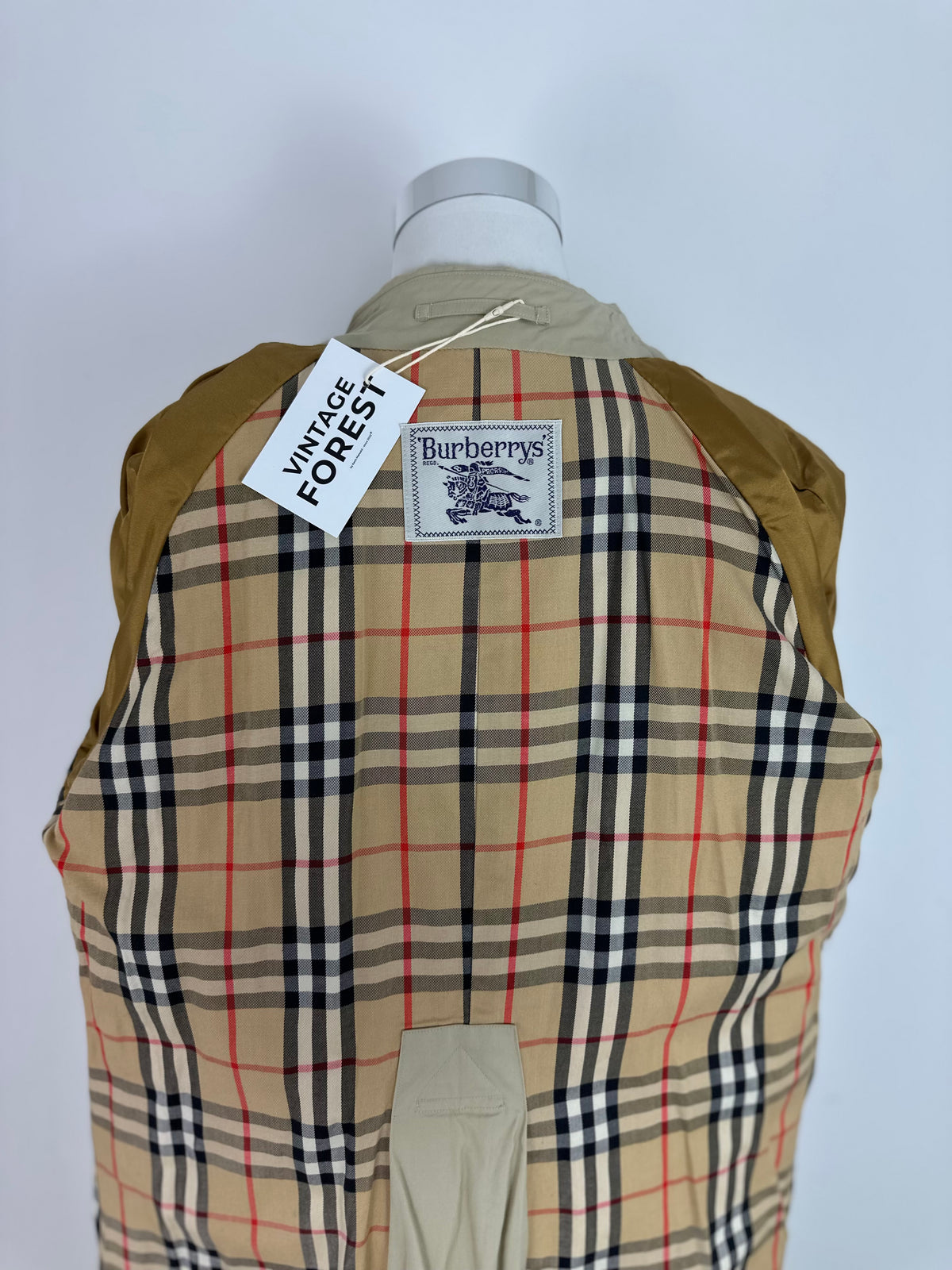 Vintage Burberry Trench Coat Creme Size 10 S