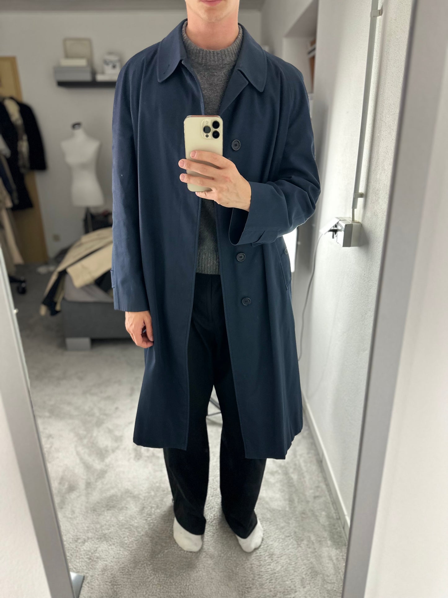 Vintage Burberry Car Coat Size 54 XL