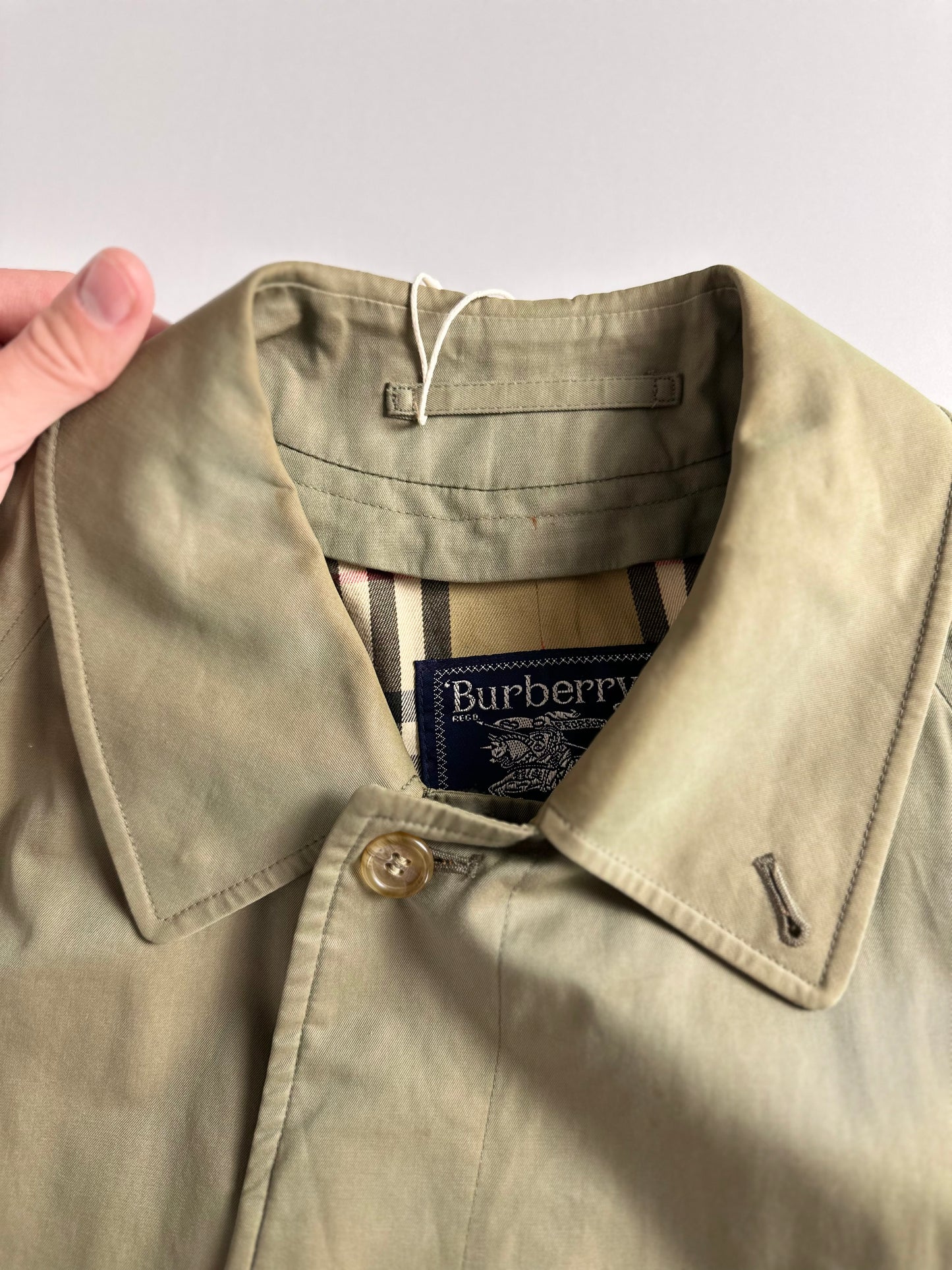 Vintage Burberry Car Coat Khaki Size 46 S