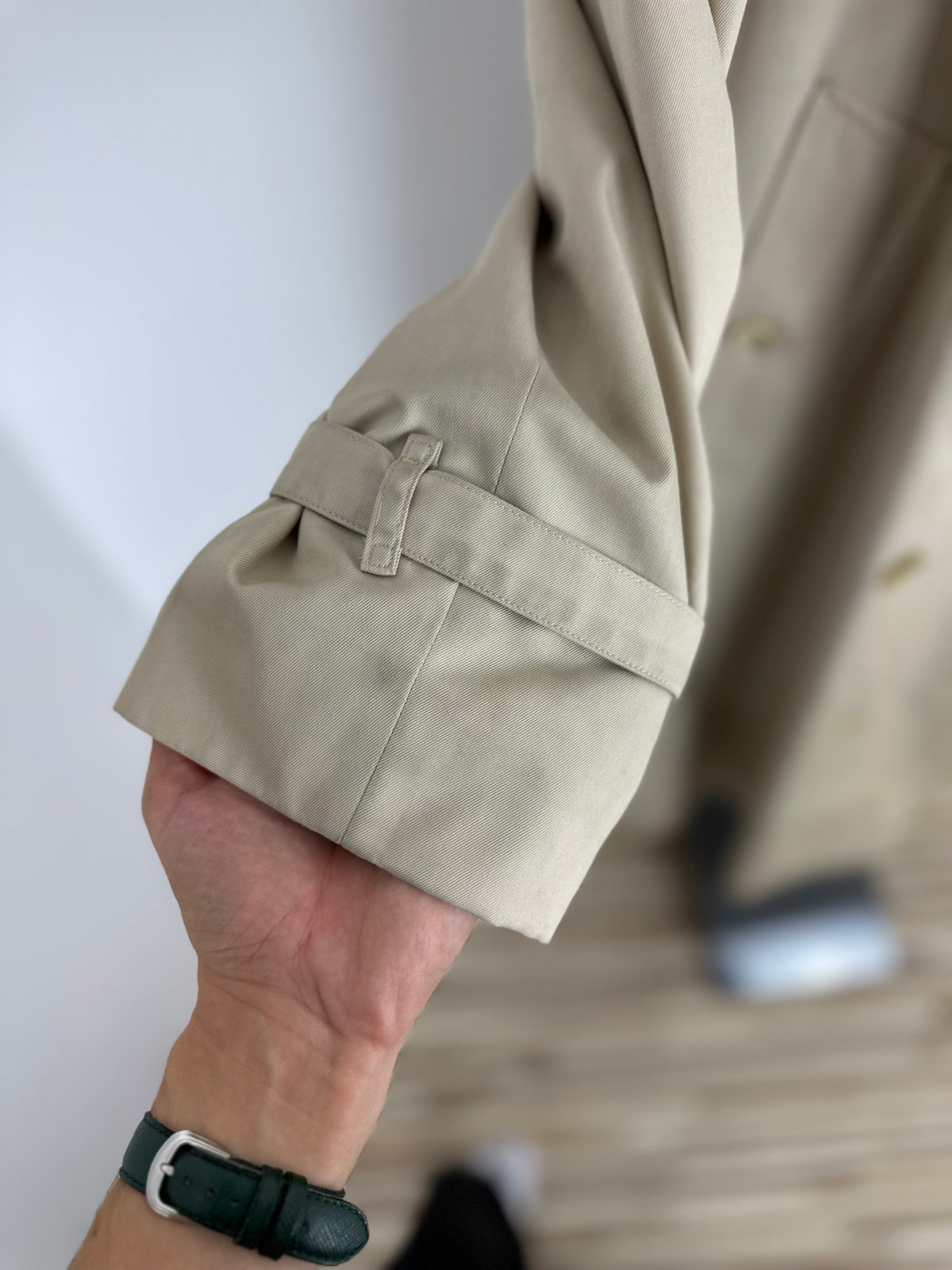 Vintage Burberry Trench Coat Creme Size 56 XL